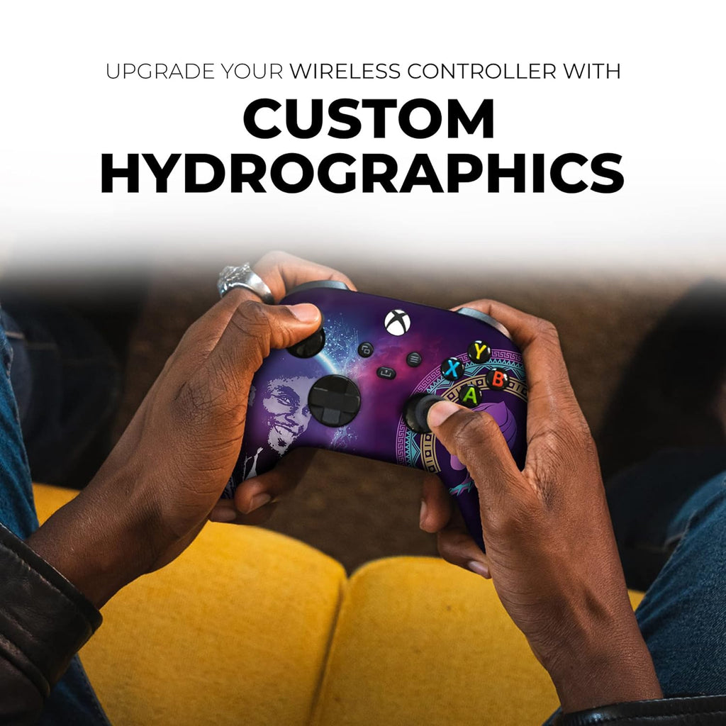 DreamController Blacckk Panther Custom X-box Controller Wireless compatible with X-box One/Series X/S Proudly Customized in USA with Permanent HYDRO-DIP Printing (NOT JUST A SKIN)