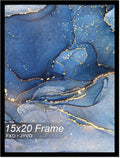 15x20 Picture Frame, Black Frame for 15 x 20 Inch Picture Poster Photo, Light Weight and High Transparent 15 by 20 Frame for Wall - 1 Pack/Black/15 x20