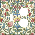 Wallplates Boho Red Floral Morris Plant Leaves 1 Toggle 1 Duplex Switch Plate Electrical Gfci Faceplate Decorative Light Switch Covers For Farmhouse Cabin Decor