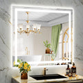 40x36 Inch LED Bathroom Mirror with Lights Front and Backlit Lighted Vanity Mirror for Bathroom Wall with 3 Colors Dimmable Anti-Fog Memory Shatter-Proof IP54 Waterproof Horizontal/Vertical