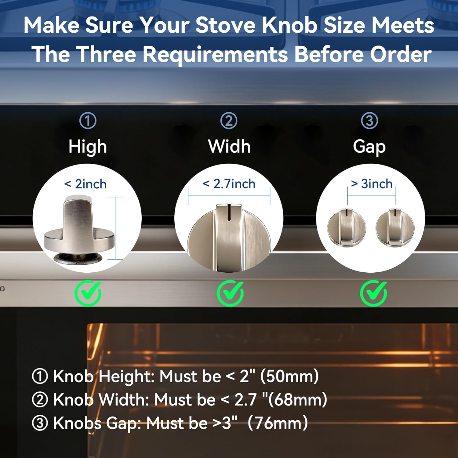 Stove Knob Safety Covers, 5Pcs Fits 90% Oven/Stove 5 Heat Alert Stickers Oven Knob Covers for Child Safety, 2nd Gen Kitchen Burner Childproofing, Gas Stove Knob Locks for Kid Baby Pet (Clear)
