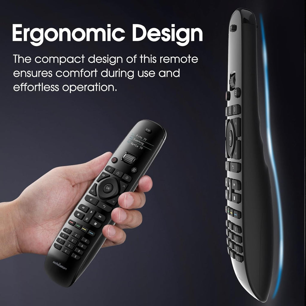 SofaBaton U2 Universal Remote Upgrade Backlit Button,Improved Scroll, All in One Universal Remote Control with App Control, Custom Macros, Compatible with Smart TVs,Sound Bar and DVD