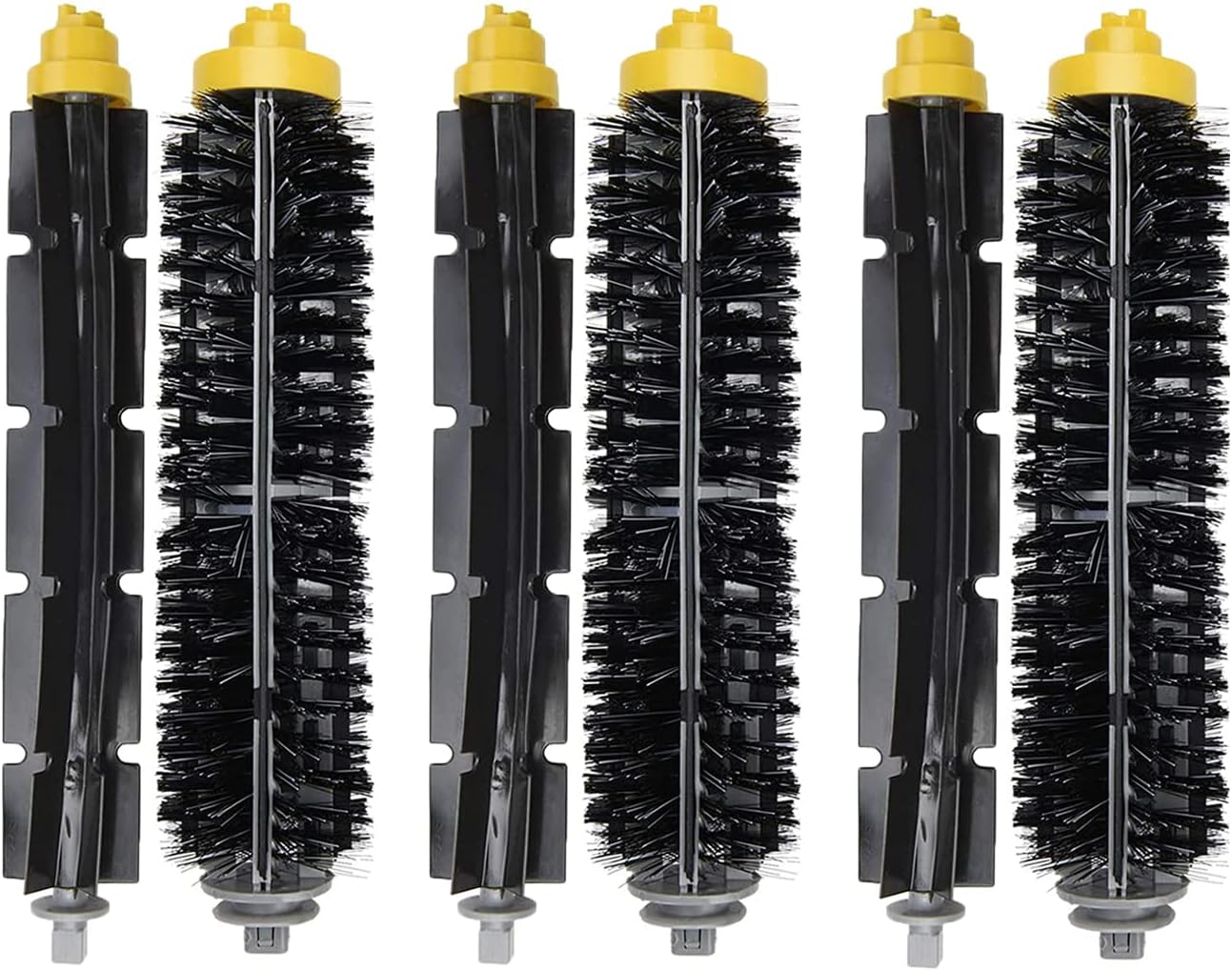 Replacement Parts for IRobot Roomba 600&700 Series,Roomba 614 620 630 635 640 645 650 655 660 675 680 690 695 760 770 780 Vacuum Cleaner(3 Sets Replacement Bristle & Flexible Beater Brushes)