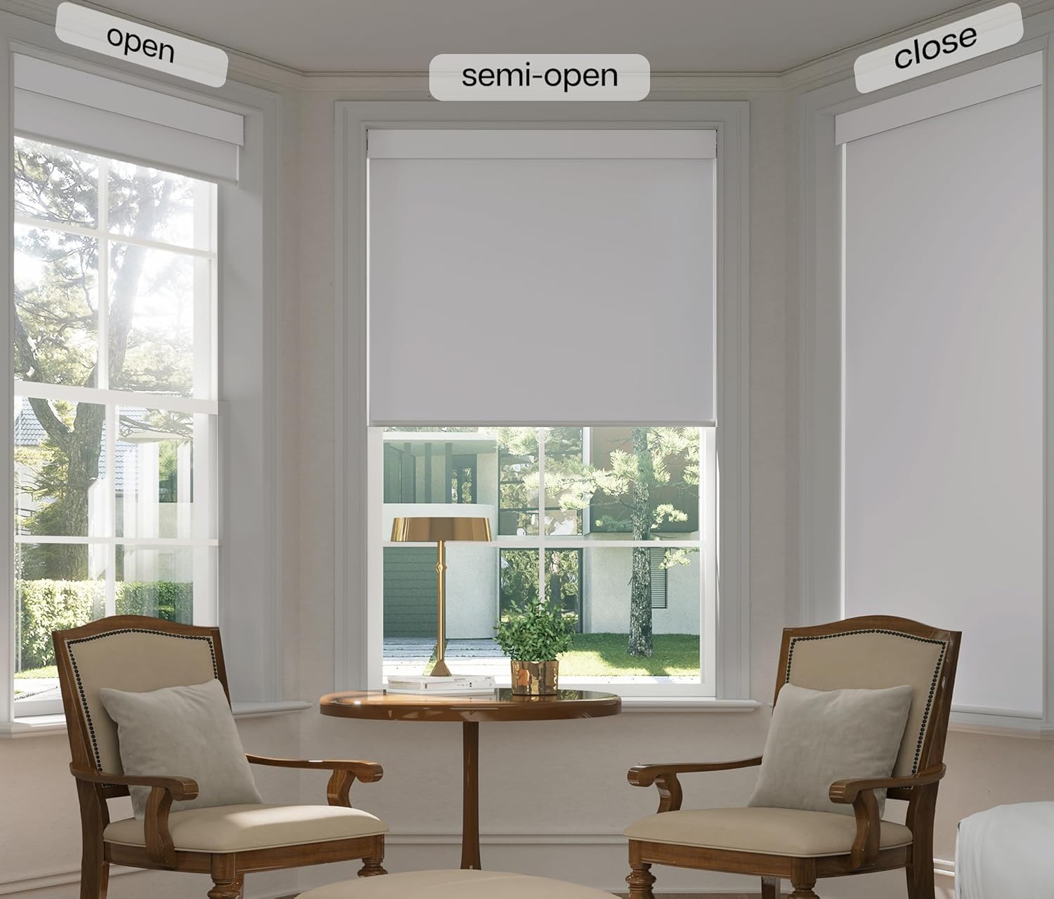 LazBlinds No Drill Blinds for Indoor Windows, Blackout Roller Shades, Cordless Window Blackout Blinds, Thermal Insulated Fabric UV Protection for Home and Office, 24" W x 72" H, White