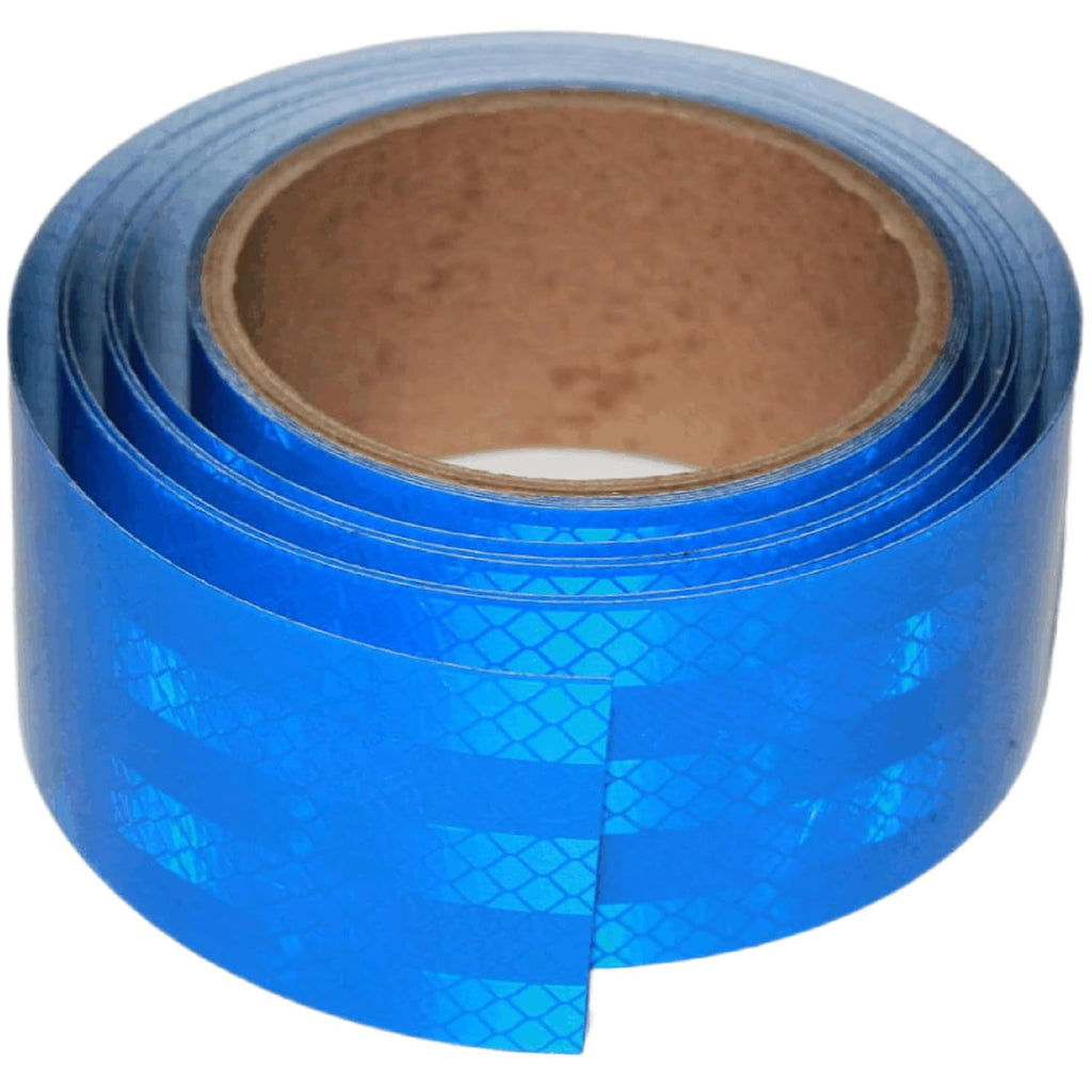 Non Fading Reflective Tape Blue 2 inch, Outdoor Waterproof High Visibility Warning Industrial Marking Tape, Safety Stickers (11 feet)