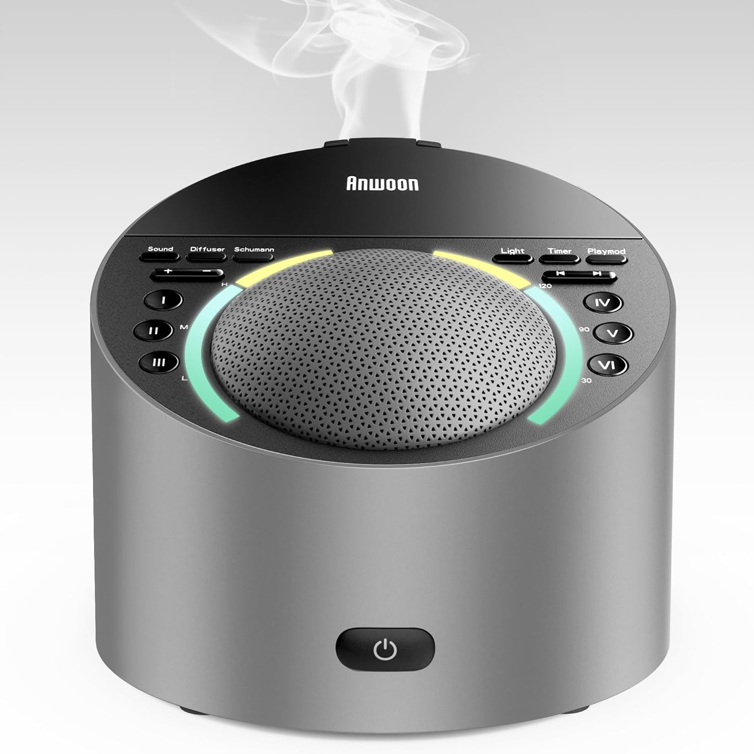 Sound Machine with Aroma Diffuser, Premium Metal Shell White Noise Machine, Soothing Night Light, 50+ Natural Sounds for Sleep, Focus, Relaxation, Perfect System for Adults Kids Baby