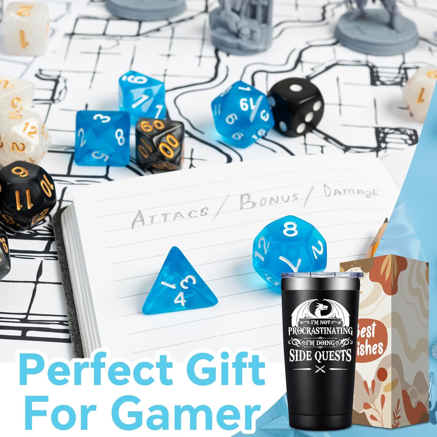 Fufandi Gamer Gifts, Gaming Mug - Dnd Gift for Men, Dnd Mug - Christmas Birthday Gift for Men, Boyfriend, Brother, Son