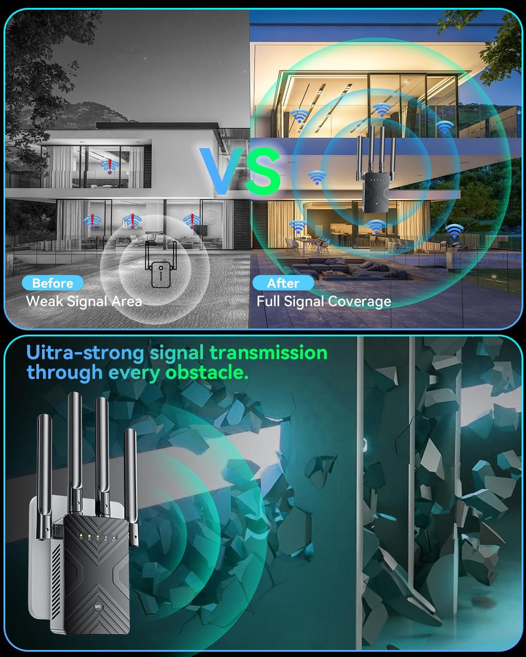 2026 WiFi Extender Signal Booster for Home - 8X Faster Internet Booster with Ethernet Port, Covers 15888sq.ft & 1-Tap Setup, Wireless Repeater Amplifier Supports 68＋Devices