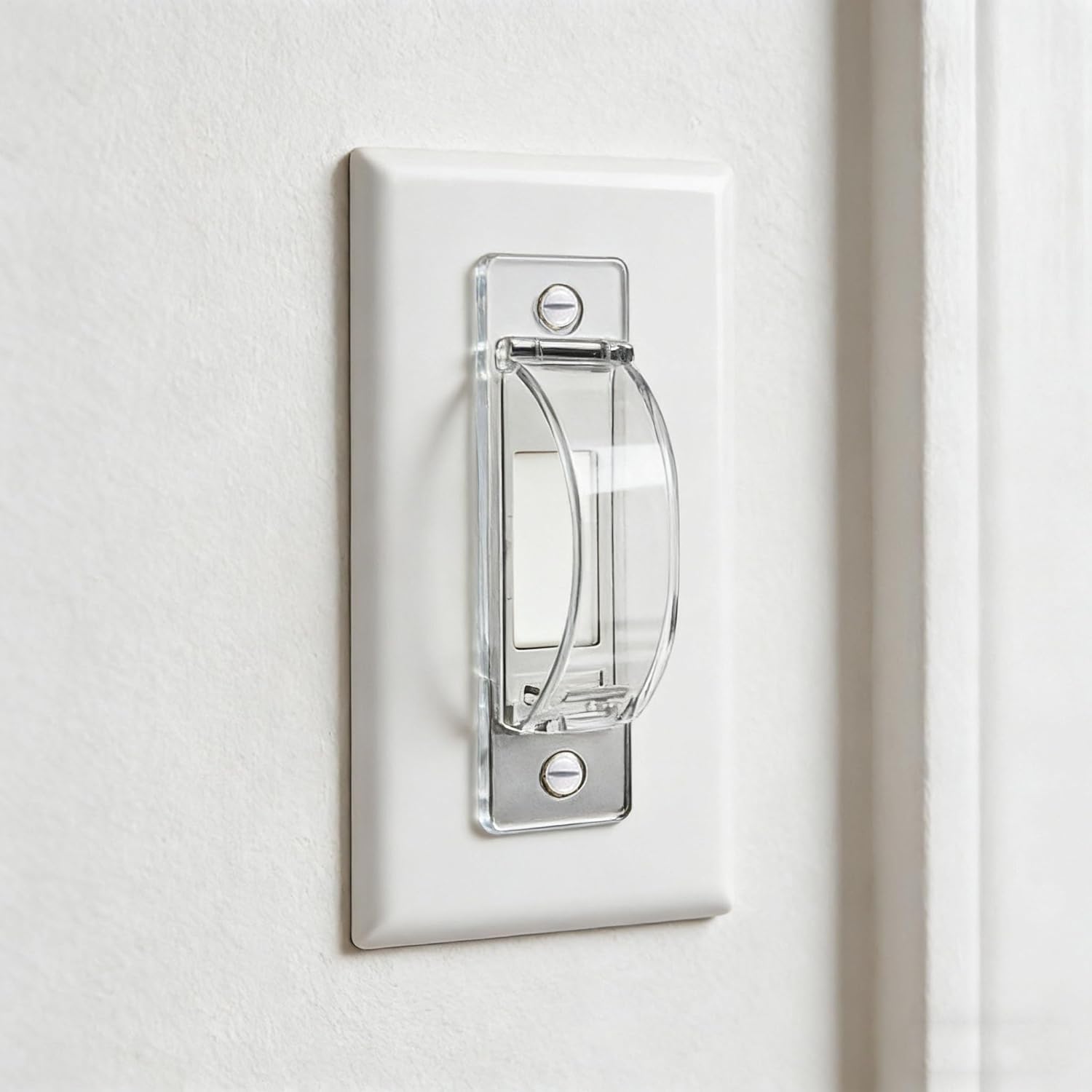2 Pack Toggle Light Switch Cover Guard Child Proof Wall Light Switch Lock Protects Your Lights from being Accidentally Turned On or Off by Children and Adults, Clear
