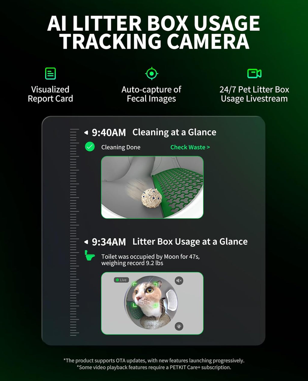 PETKIT 2025 New Purobot Max Pro Cat's Facial Recognition AI-Camera Automatic Cat Litter Box, 210° Wide Angle, 5G WiFi App Control Self Cleaning Cat Litter Box Large, Odor-Free & Integration Safety
