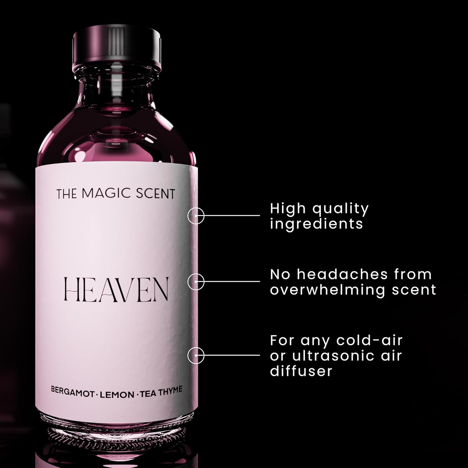 THE MAGIC SCENT Heaven Hotel Scent Diffuser Oil - Cold-Air & Ultrasonic Fragrance Oil for Diffuser Inspired by The Aria Hotel, Las Vegas - Essential Oil Aromatherapy (500 ml)