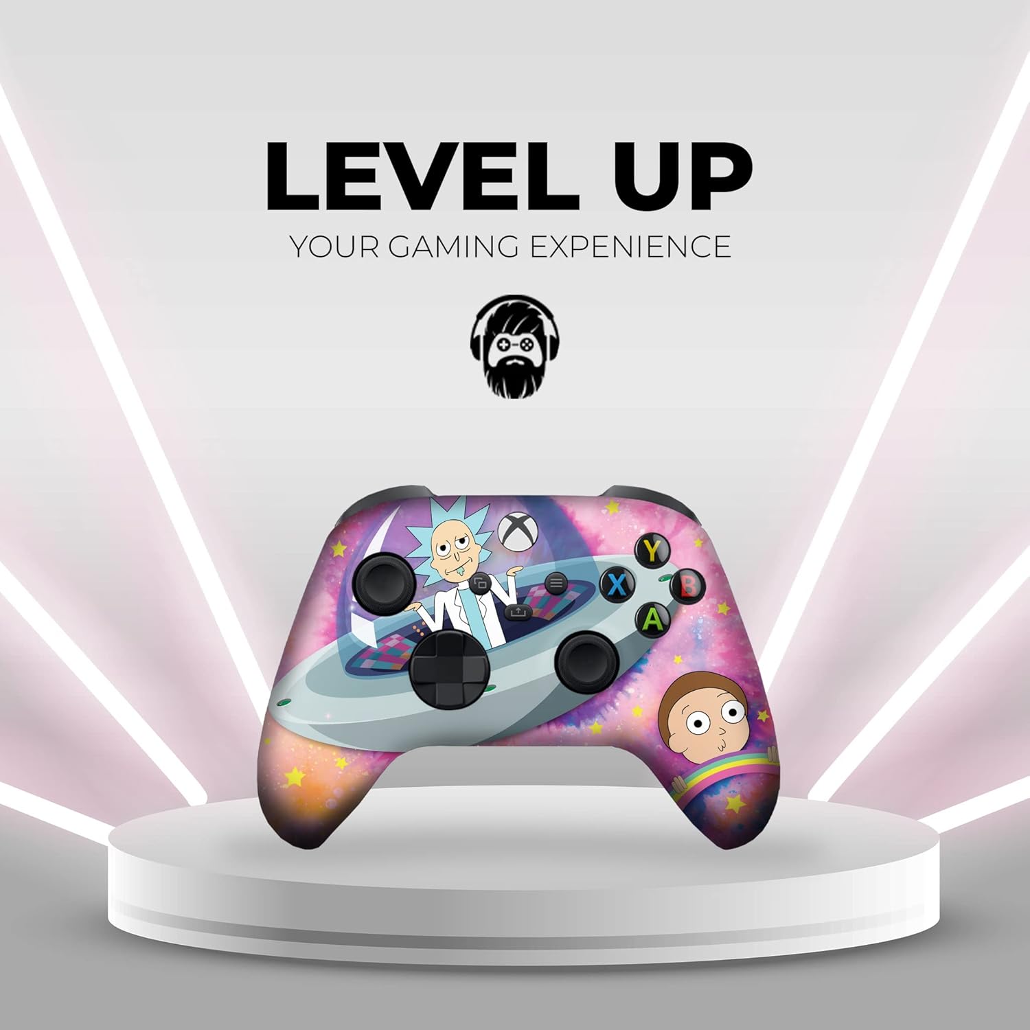 DreamController Schwifty Rickky & Mortty Custom X-box Controller Wireless compatible with X-box One/Series X/S Proudly Customized in USA with Permanent HYDRO-DIP Printing (NOT JUST A SKIN)