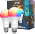 U-tec Smart Light Bulbs, 1100 Lumen, 90+CRI WiFi Mesh & Bluetooth Color Changing A19 Light Bulb, 16 Million DIY Colors RGB Light Bulbs, Compatible with Alexa, Google Assistant Home App, 2 Pack