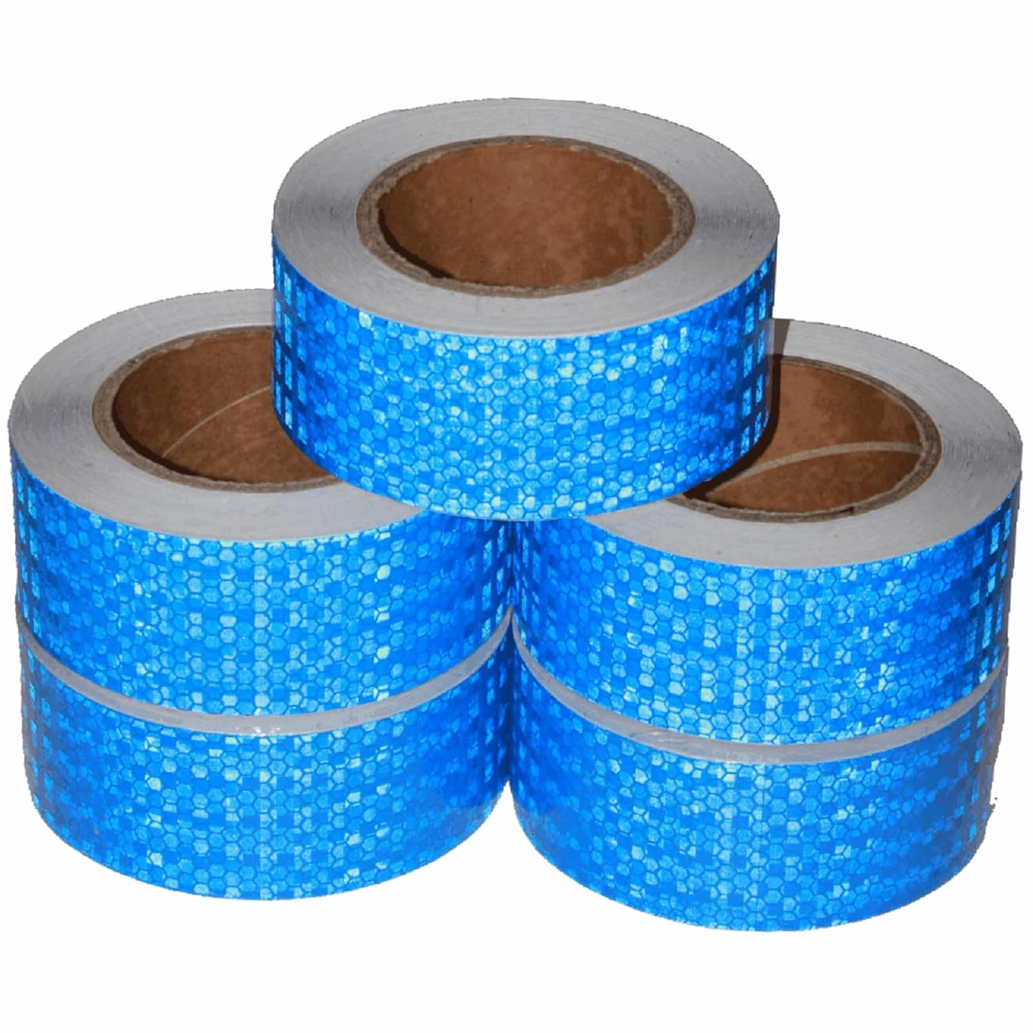 Blue Reflective Tape 2 inch Wide, Outdoor Waterproof High Visibility Warning Industrial Marking Tape, Safety Stickers (68 feet,5 Rolls)
