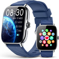 Smart Watches Fitness Tracker for Men Women with Step Counter, Sleep / Calorie Monitor, Pedometer, IP68 Waterproof, 120+ Sports for iPhone Android, 1.91”HD Touchscreen Smartwatch (Casual, Blue, 1.91)