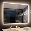 STARLEAD 40"x32" LED-Bathroom-Mirror-with-Lights, Wall-Mounted with Bluetooth Speaker, Anti-Fog, 3 Color Temperature, Dimmable Brightness, Waterproof, Tempered Glass, Frontlit & Backlit
