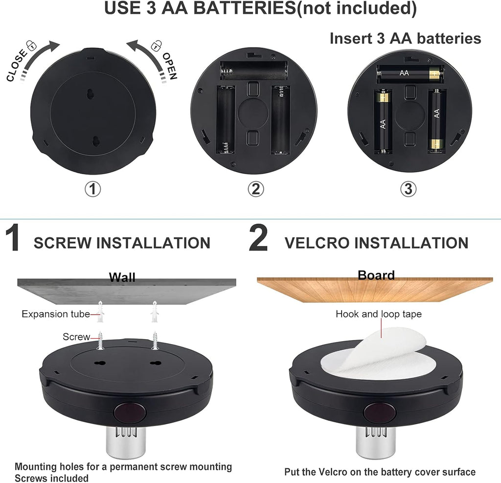 LED Spotlight, Battery Powered Picture Lights, Uplighting Indoor, Puck Lights with Remote, Stick Spot Light for Wall Display Dartboard Painting Artwork Accent-Silver（4Pack）