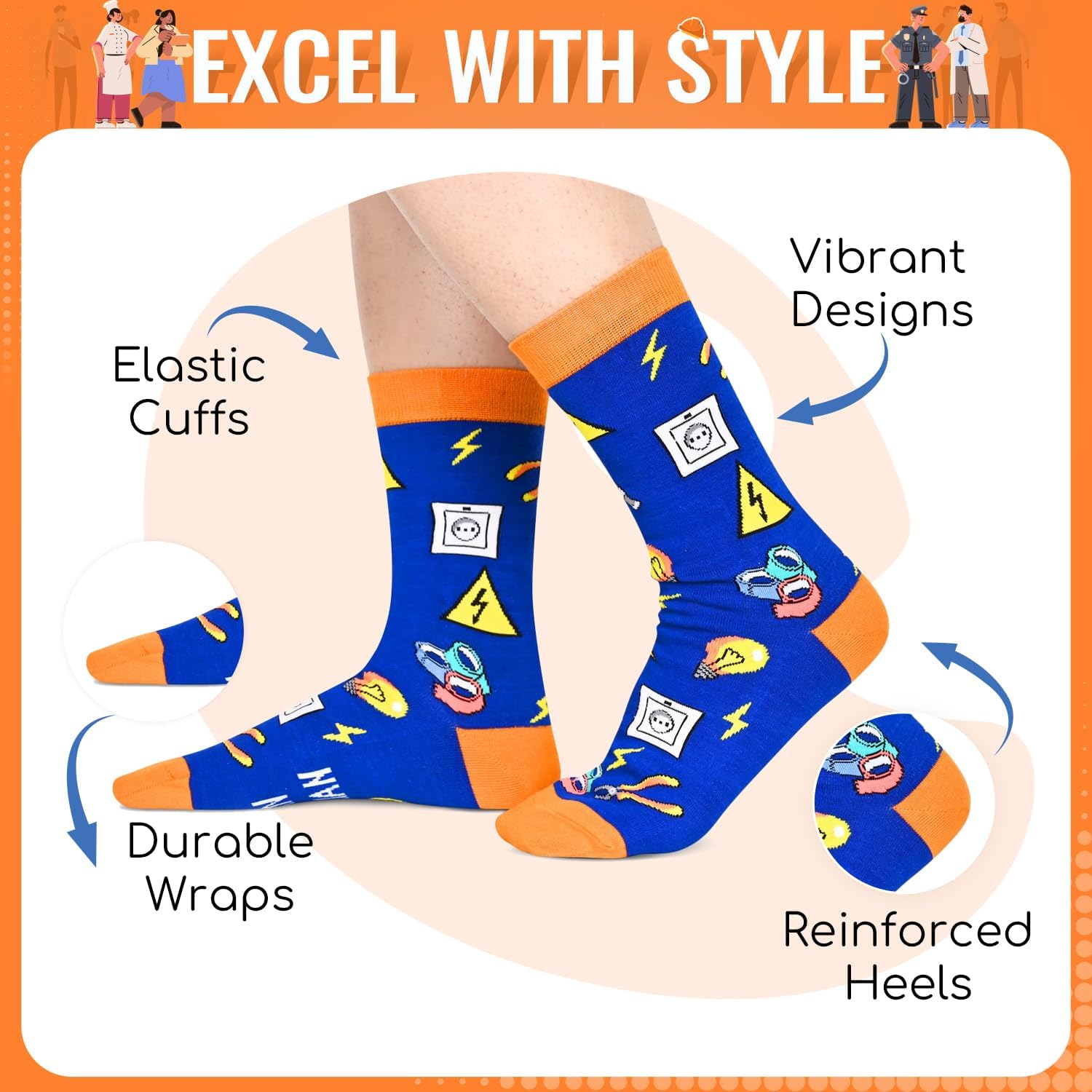 HAPPYPOP Gifts for Mechanic Personal Trainer - Photography Bus Driver Engineer Socks