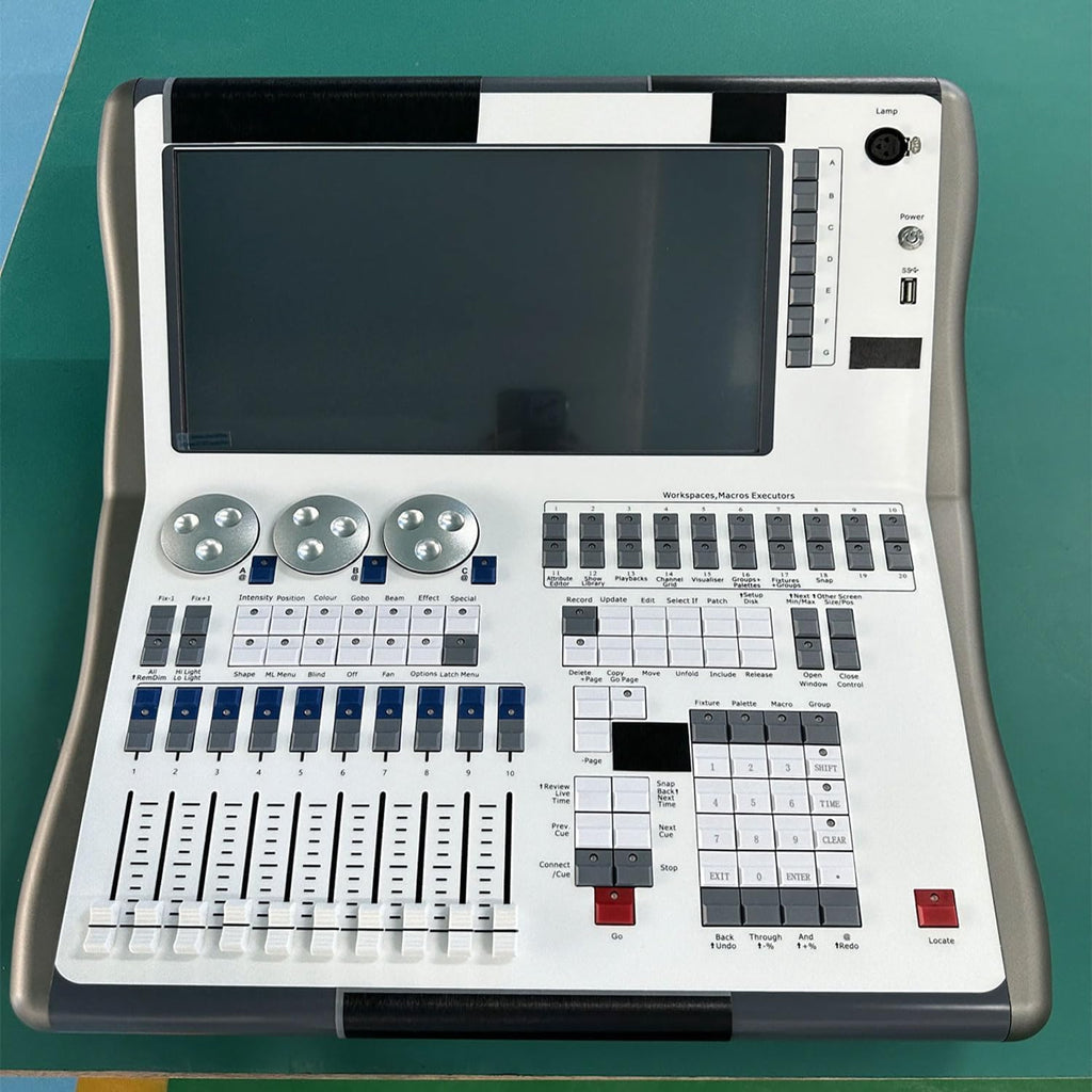 14.1" Professional DMX512 Lighting Controller, 2048 Channels, 4 DMX Outputs, Supports Art-net & Titan-net, Perfect for Light Shows & Events