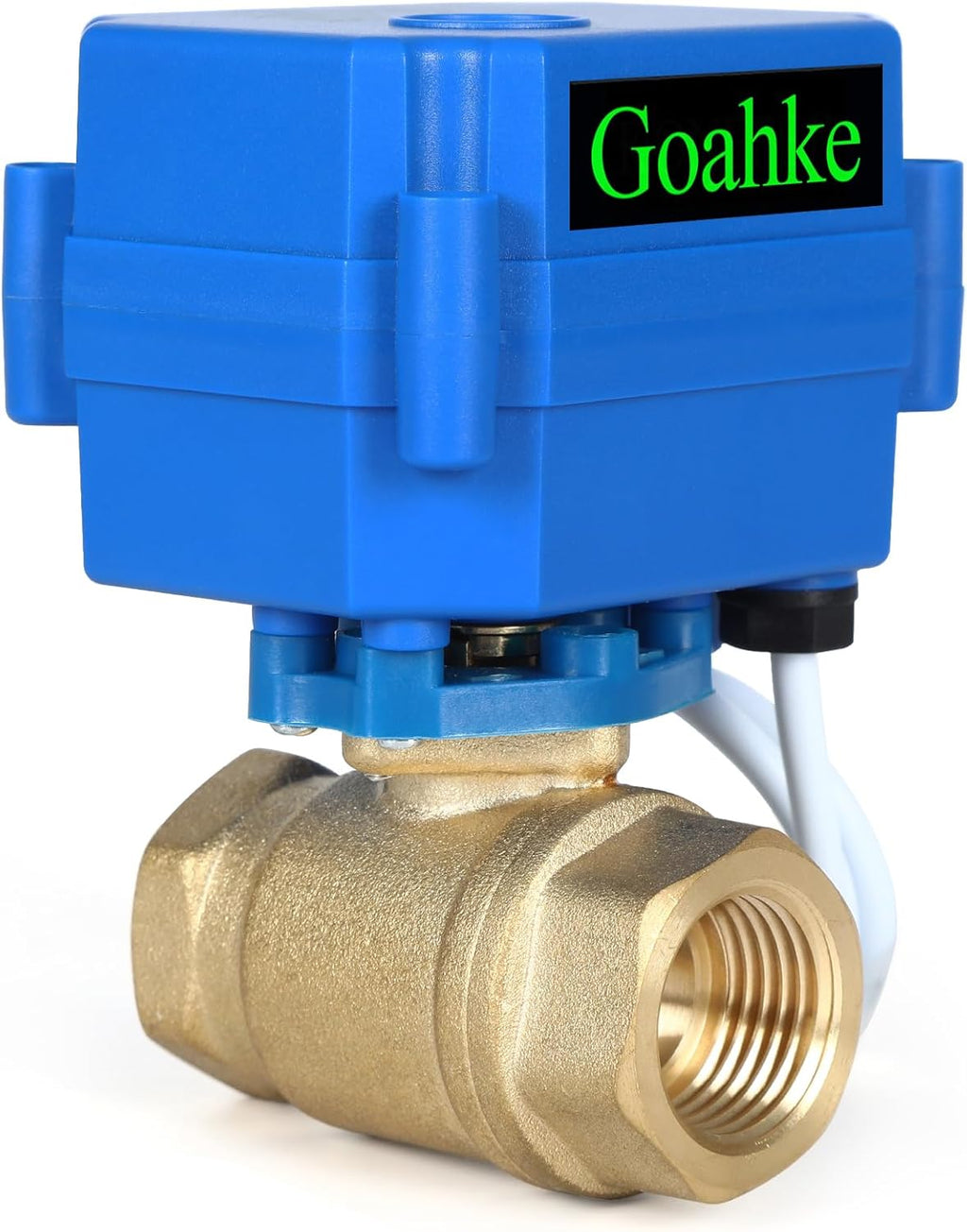 Motorized Ball Valve 1/2", Full Port, Brass Ball Valve, 9-24V AC/DC, 2 Wire Auto Return, Electric Shut Off Ball Valves