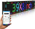 Programmable LED Sign Outdoor Full Color – 39"x8" Scrolling Message Board, Custom Digital Advertising Display, WiFi Control, High Brightness Neon Business Sign for Store, Bar, Restaurant