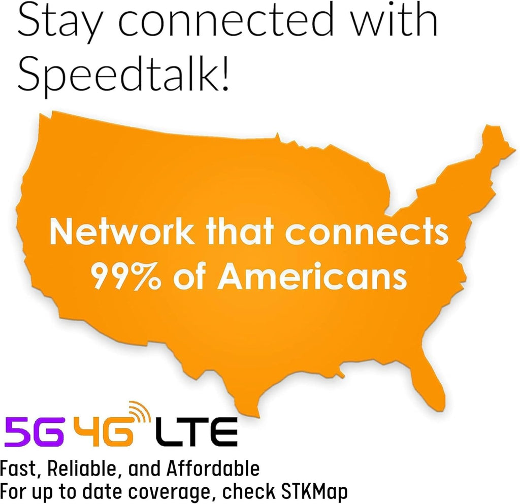 SpeedTalk Mobile $10 Tracker SIM Card Kit, Unlimited Data for 4G GPS Tracking Devices locators Pet Senior Kids Car | 3 in 1 Simcard Standard Micro Nano | No Contract 30 Days Service Plan US Coverage