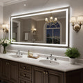 72X36 Inch LED Bathroom Mirror with Lights, Frontlit+ Backlit Bathroom Vanity Mirror for Wall, Ultra-Clear Tempered Glass, Shatter-Proof, Anti-Fog and Memory Function, ETL Listed