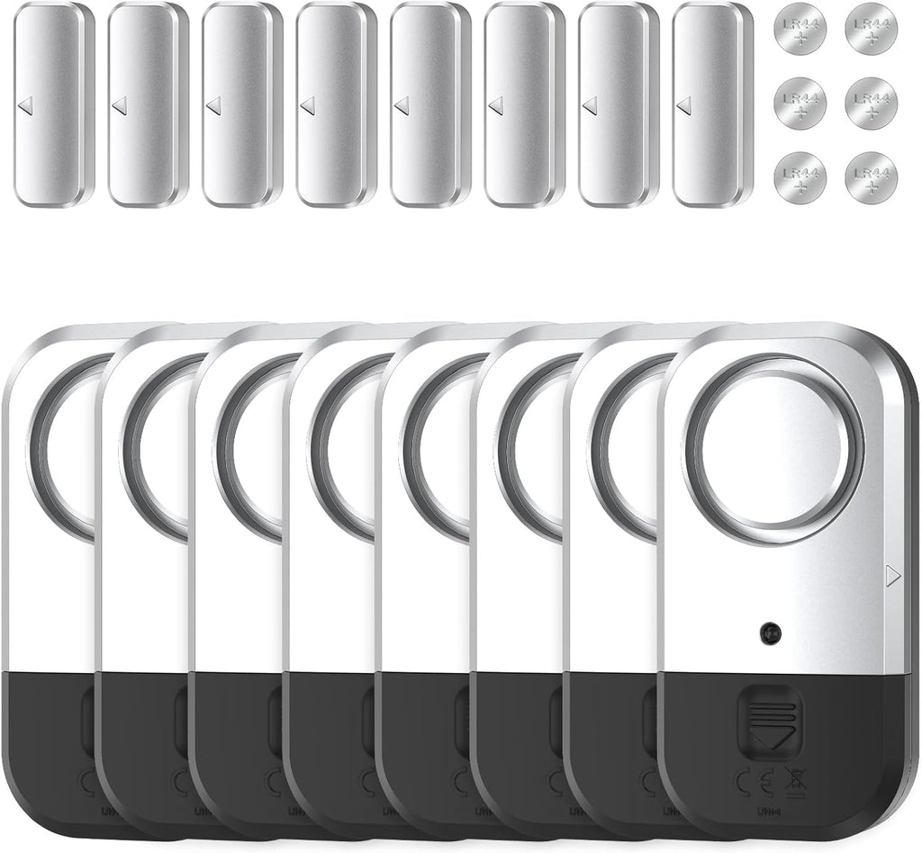 Door Window Alarm Sensors - Door Alarms for Kids Safety, Door Alarms for Home Security, for Home, Office, Store, Garage, Dorm Room, Apartment, RV, 8 Pack