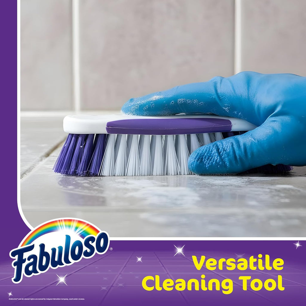 Fabuloso Hand-Held Scrub Brush – Easy Grip Scrubbing Brush for Showers, Floors, and More