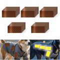 Non Fading Brown Reflective Stickers 1 inch X 2 inch, Outdoor Waterproof High Visibility Warning Safety Adhesive Reflector Tape (50 Pcs)