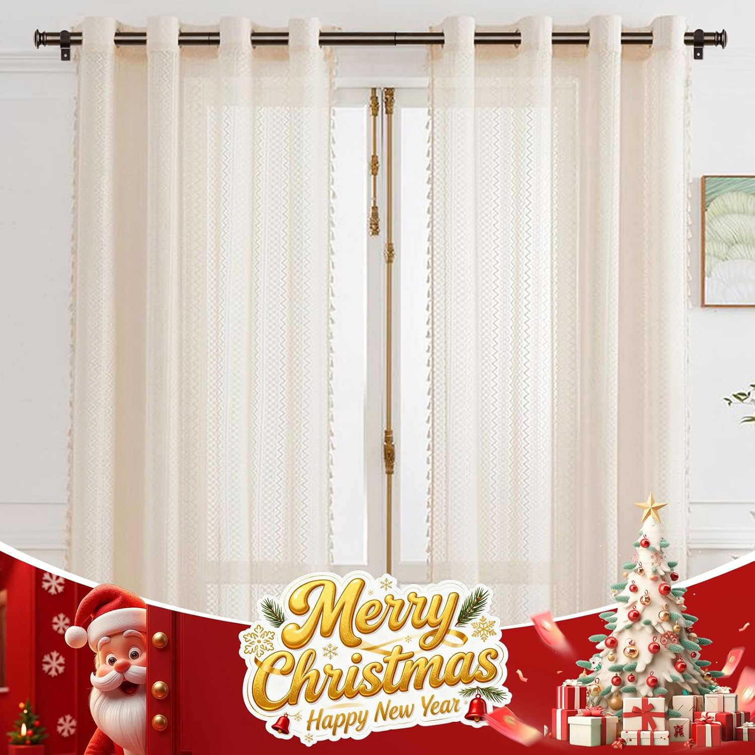 TONIAL 2 Pack Curtain Rods for Windows 48 to 84 Inch, Telescoping Splicing 3/4 Inch Single Rods for Windows Decorative Drapery Rod 32 to 86 with Small Finial, Bronze