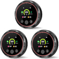 3 Pack Smoke Carbon Monoxide Detector Alarm, Plug in Smoke co Detectors, Home Natural Gas Leak Detector, Portable 5in1 Real-Time Smoke,CO,Gas Monitor Alarms with Temp/RH, for RV Hotel,Travel (Black)