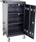 Laptop Charging Cart, Laptop Storage Cart with 45-Bay, Mobile Charging Cabinet for iPads up to 16.3", Chromebook Devices, Cord Management, Access Lock.School,Business.Black