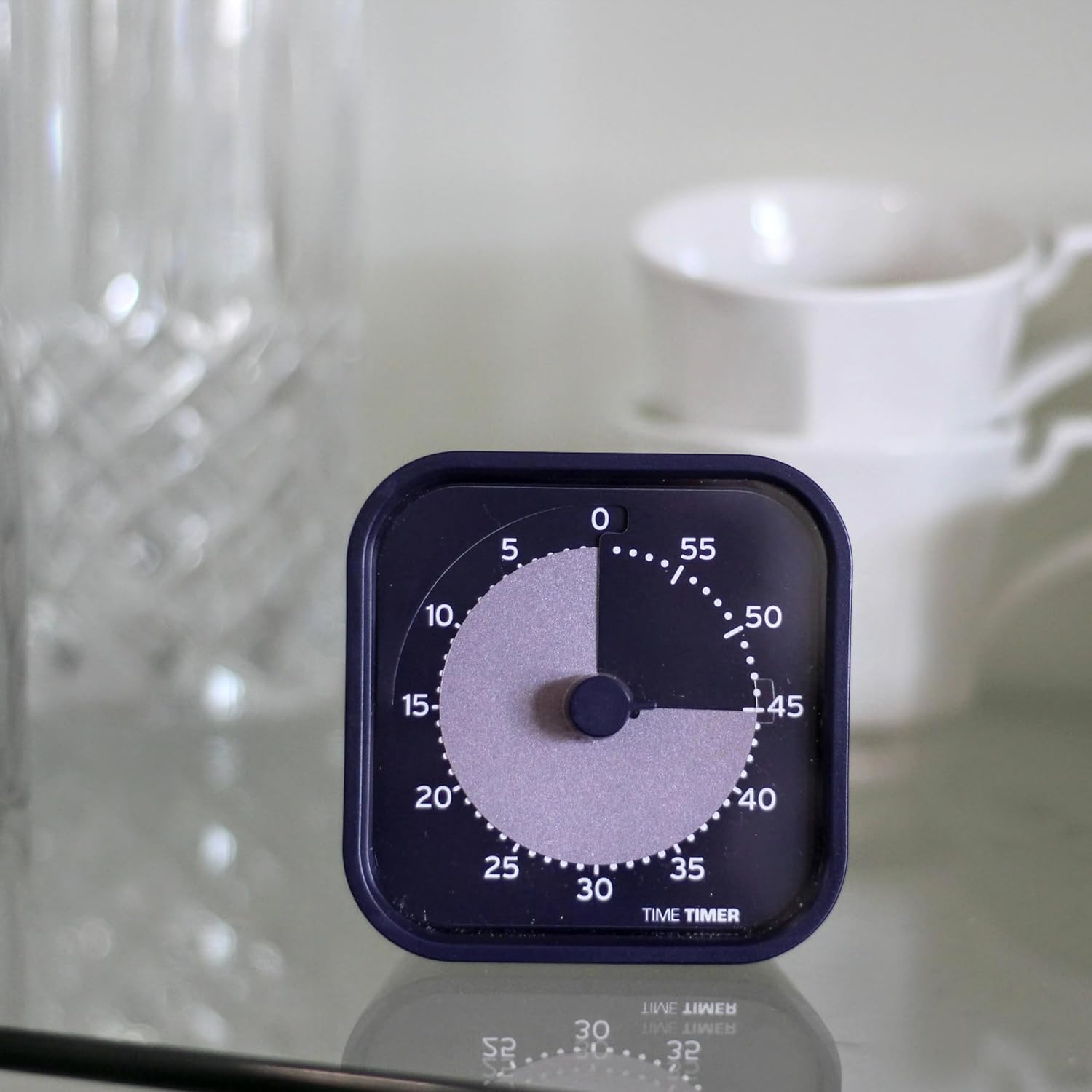 Time Timer MOD Home - Metallic Series - Individual Sized 60 Minute Visual Countdown Timer for ADHD, Adults, Students, and Pomodoro with Silent Operation (Metallic Indigo)
