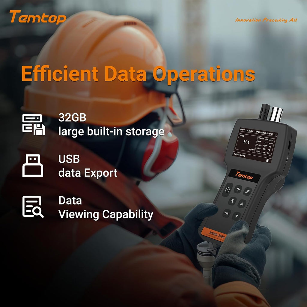Temtop Comprehensive Air Quality Monitoring Bundle - Handheld Particle Counter (Airing2000) + Indoor Air Quality Detector (M10)