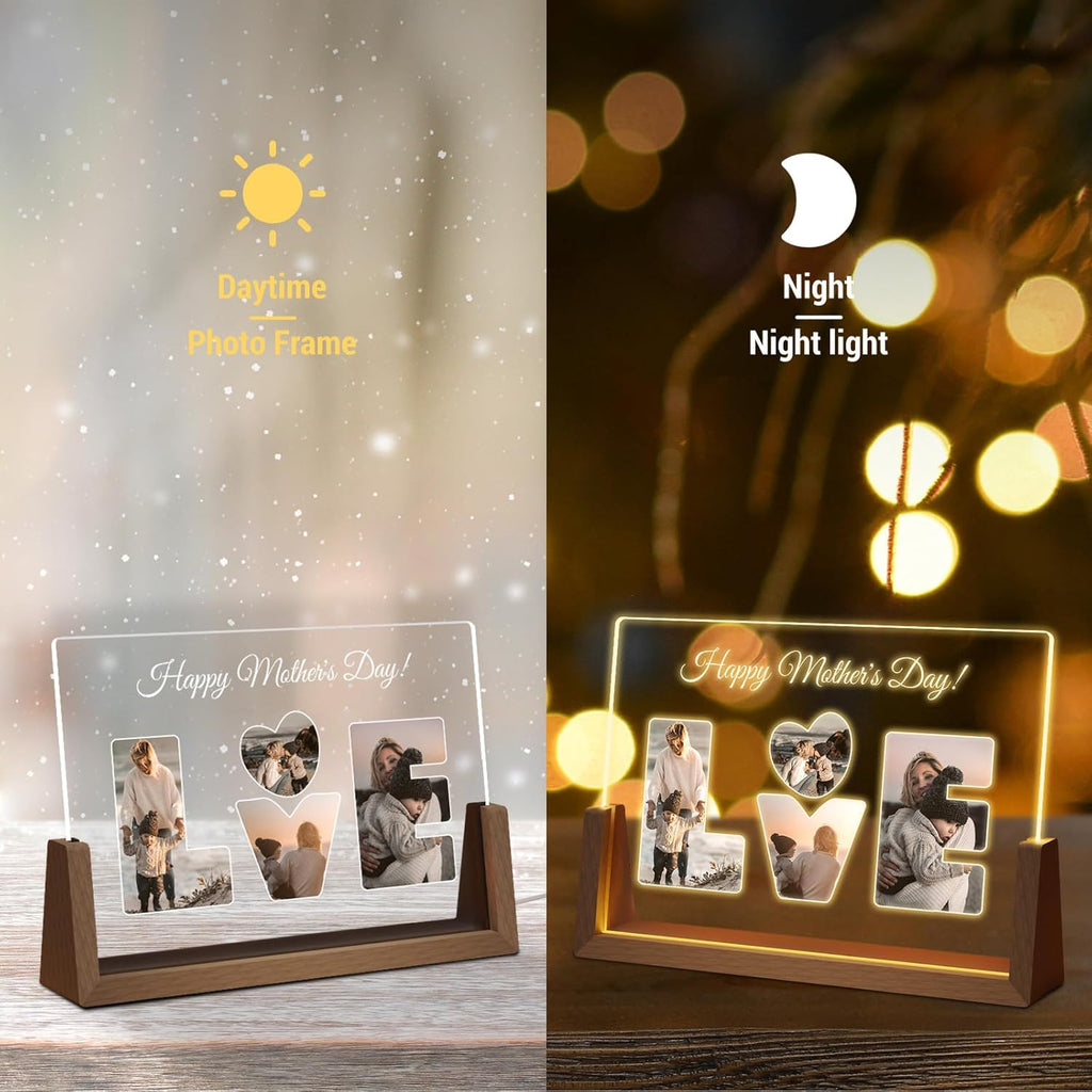 Photo Decorative Plaque Personalized Gifts, Custom Gifts for Him Her, Customized Picture Frame for Boyfriend Girlfriend Couples Wife Women on Anniversary Birthday