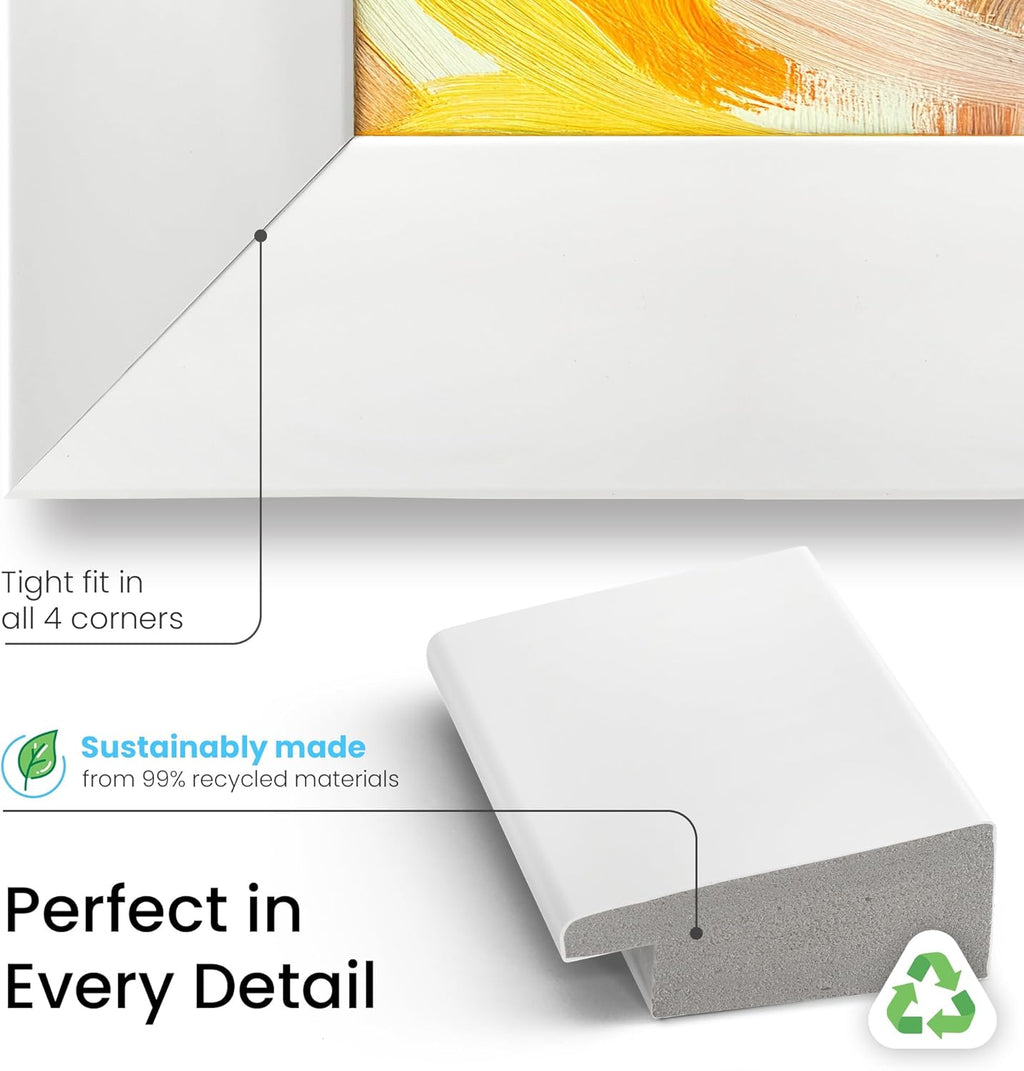 Gloss White 50" Premiere Deco TV Frame - Compatible ONLY with Samsung The Frame TVs (Fits 2021-2025, LS03A, LS03B, LS03C, LS03D, LS03FA)