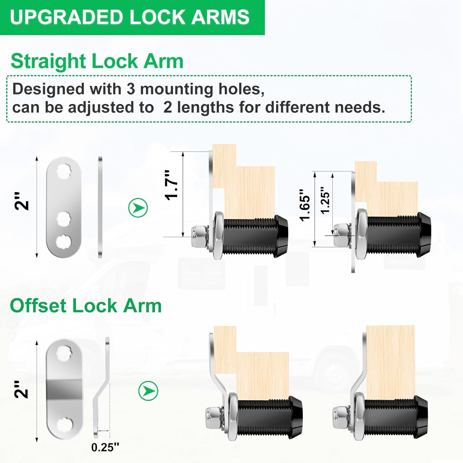 10 Pack Cabinet Lock with Keys, 7/8" RV Storage Locks Keyed Alike, RV Locks for Storage Door, Camper Cabinet Door Toolbox Lock Mailbox RV Cam Locks with Manual (Black -10 Pack, 7/8 Inch)…