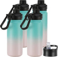 16 oz Insulated Water Bottle with Straw Lids, Stainless Steel Kids Water Bottles for School, Double Wall Vacuum Metal Water Bottle with Straw & Wide Mouth Lid, Bubble Gum 1 Pack