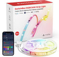 SwitchBot LED Strip Light 5M Voice Contorl, 72 LEDs/m, Compatible with Matter, Apple Home, Alexa & Google, 16M Colors, Music Sync, DIY Color-Changing LED Lights for Bedroom, Party, TV, Christmas décor