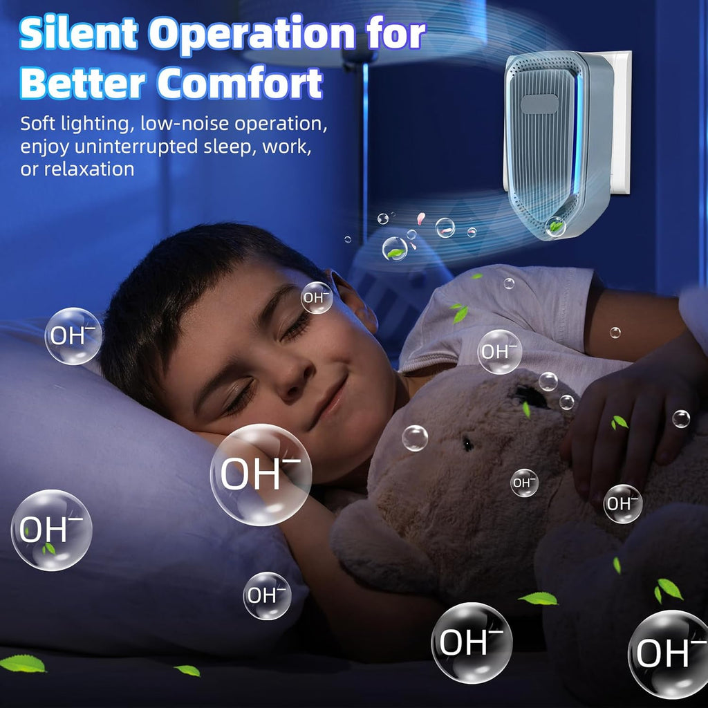 Negative Ion air Purifier, Silent Plug-in Air Purifier,Mini Portable Air Ion Generator, Absorbing Smoke and Dust, Purifying Air is Suitable for Bedroom, Study, Kitchen, Bathroom and Living Room (6)