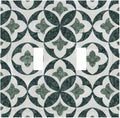 Green Luxury Modern Cubic Marble 2 Gang Double Toggle Decorative Light Switch Covers Electrical Faceplate Switch Plates for Bathroom Kitchen Home