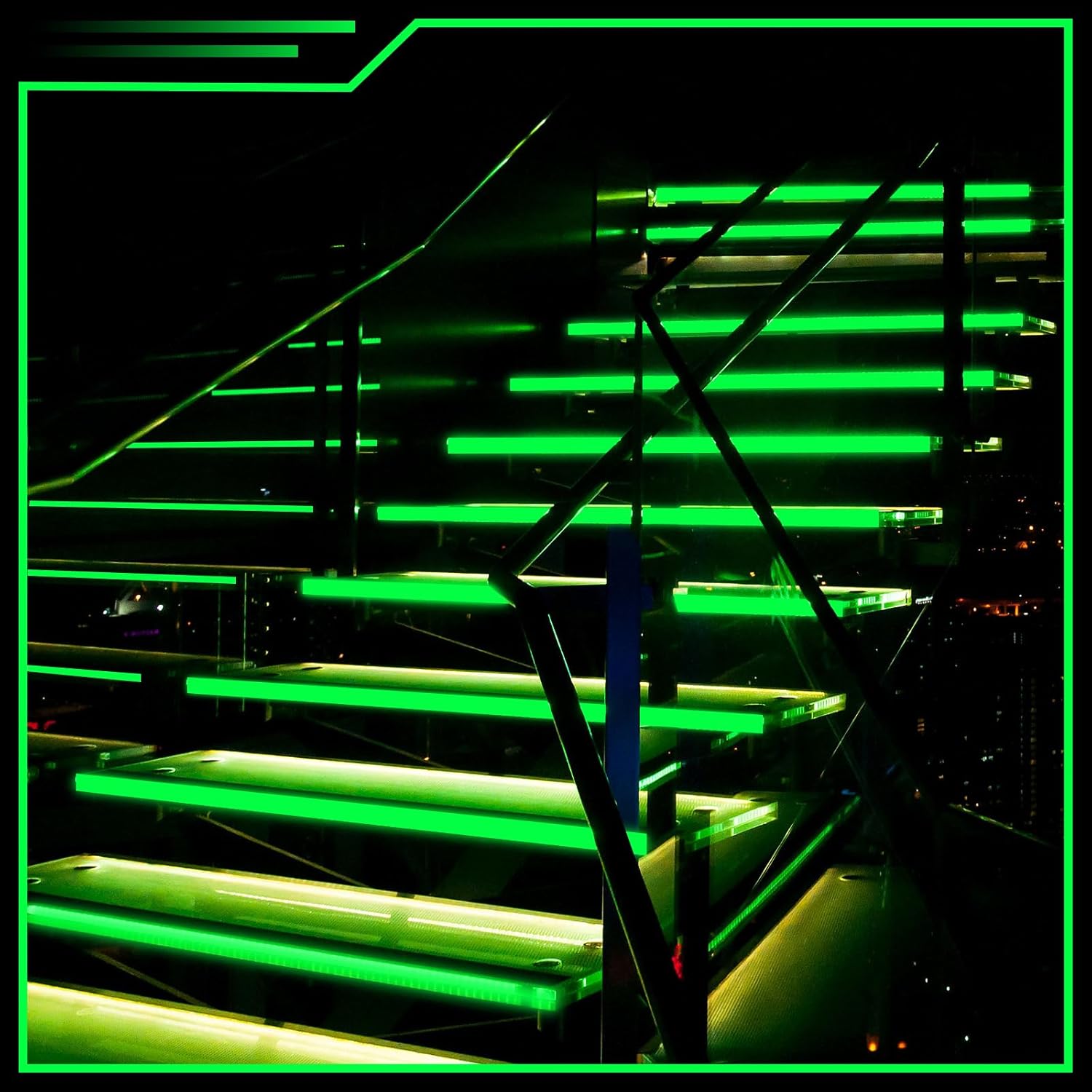 2 Rolls Glow in The Dark Tape 32.8 ft x 2 Inch Luminous Phosphorescence Green Long Lasting Bright Glow Tape for Halloween Night Decorations, Theater Stages, Stairs, Walls, Steps and Exit Sign