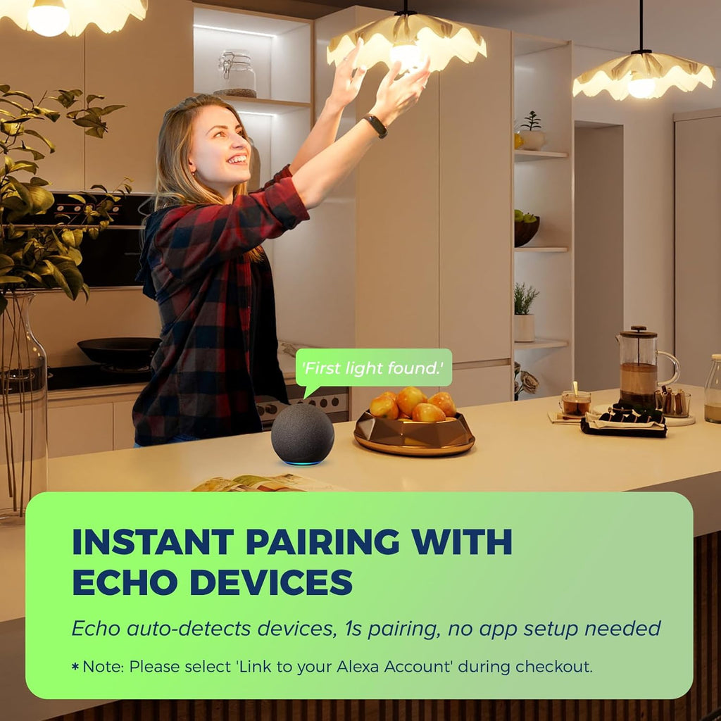 Lightinginside Matter Smart Light Bulbs 100W Equiv, Compatible with Alexa/Apple Home/Siri/Google Home/SmartThings, A19 E26 WiFi RGBCW Color Changing Light Bulb, 11W 1350LM, 2.4G WiFi, ETL Listed, 4PCS