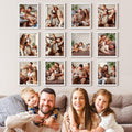 Renditions Gallery Set of 12, 11X14 Custom Photo Prints with Real Wood Picture Frames. Create Personalized Photos with Peel & Stick Photo Frames. White Frame
