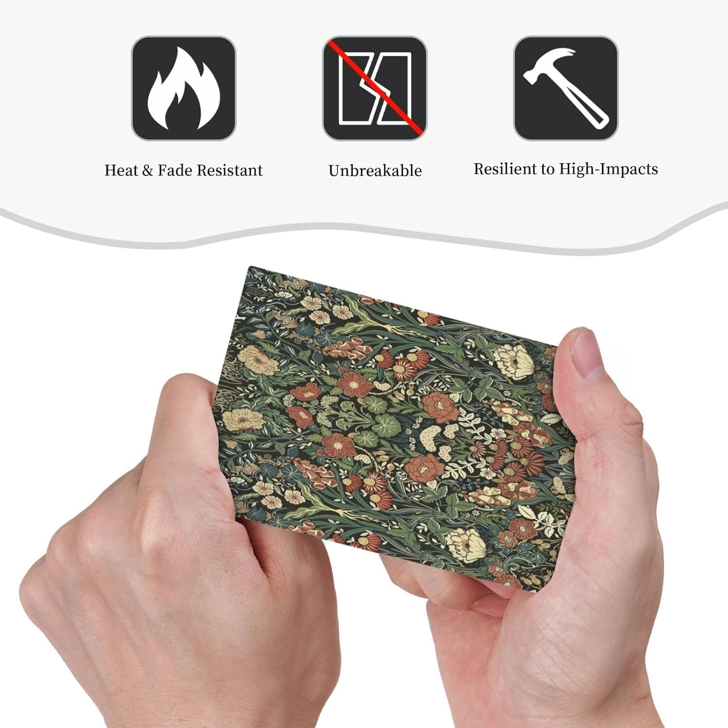 Light Switch Cover Plate Vintage Dark Floral William Morris Green Flower 1 Gang No Device Blank Electrical Wall Plates Faceplate Decorative Switch Plate for living Room Home Decor
