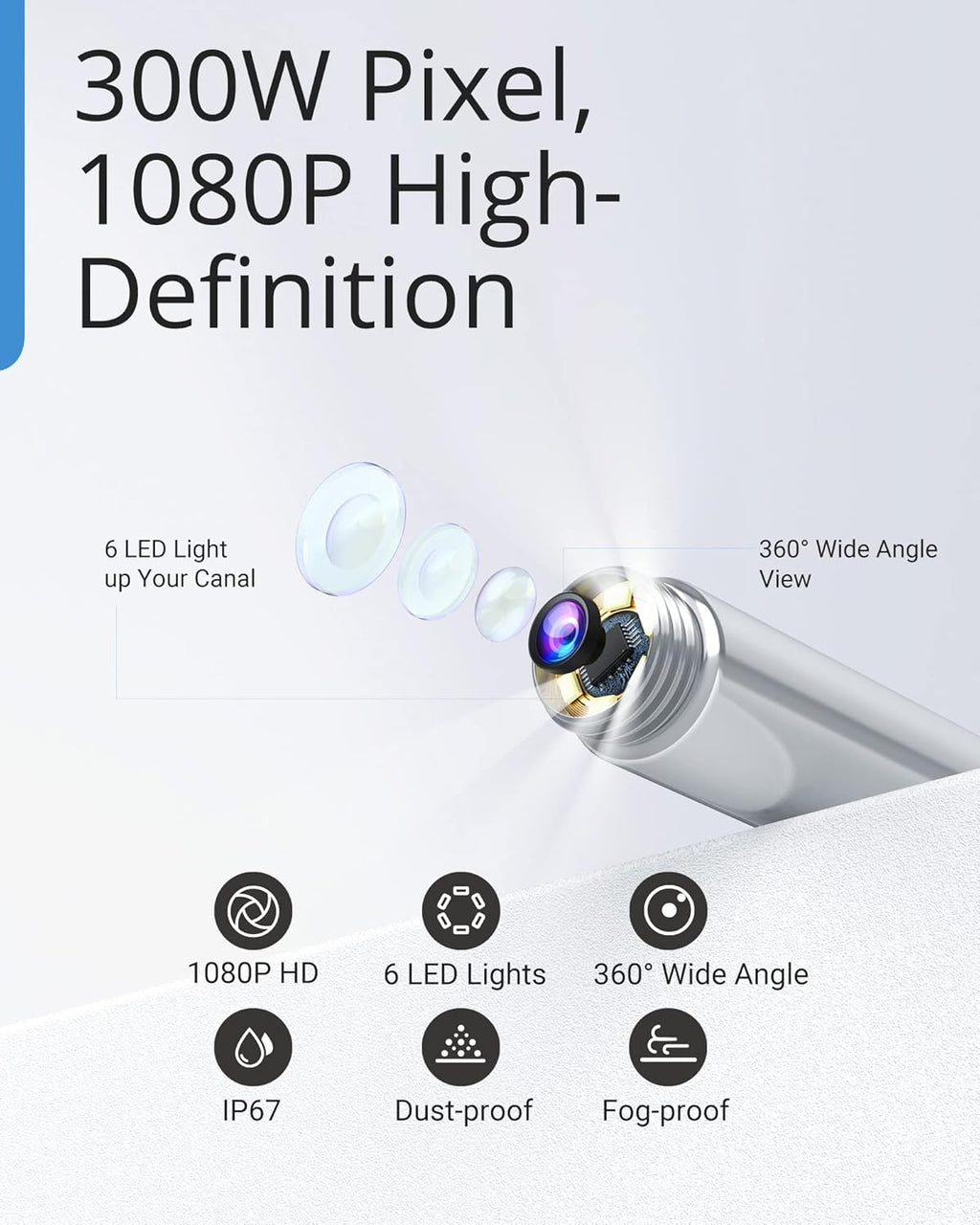 BEBIRD Ear Wax Removal Tool with HD Camera - R1 Upgraded Smart Visual Ear Cleaner with Otoscope, Ear Viewer with 6 LED Light & Multi Replacement Tips for Cleaning Earwax & Inspection Kits