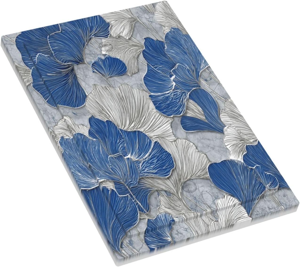 Abstract Blue Marble Plant Leaves No Device Single Blank Decorative Light Switch Covers Electrical Faceplate Switch Plates for Bathroom Kitchen Home