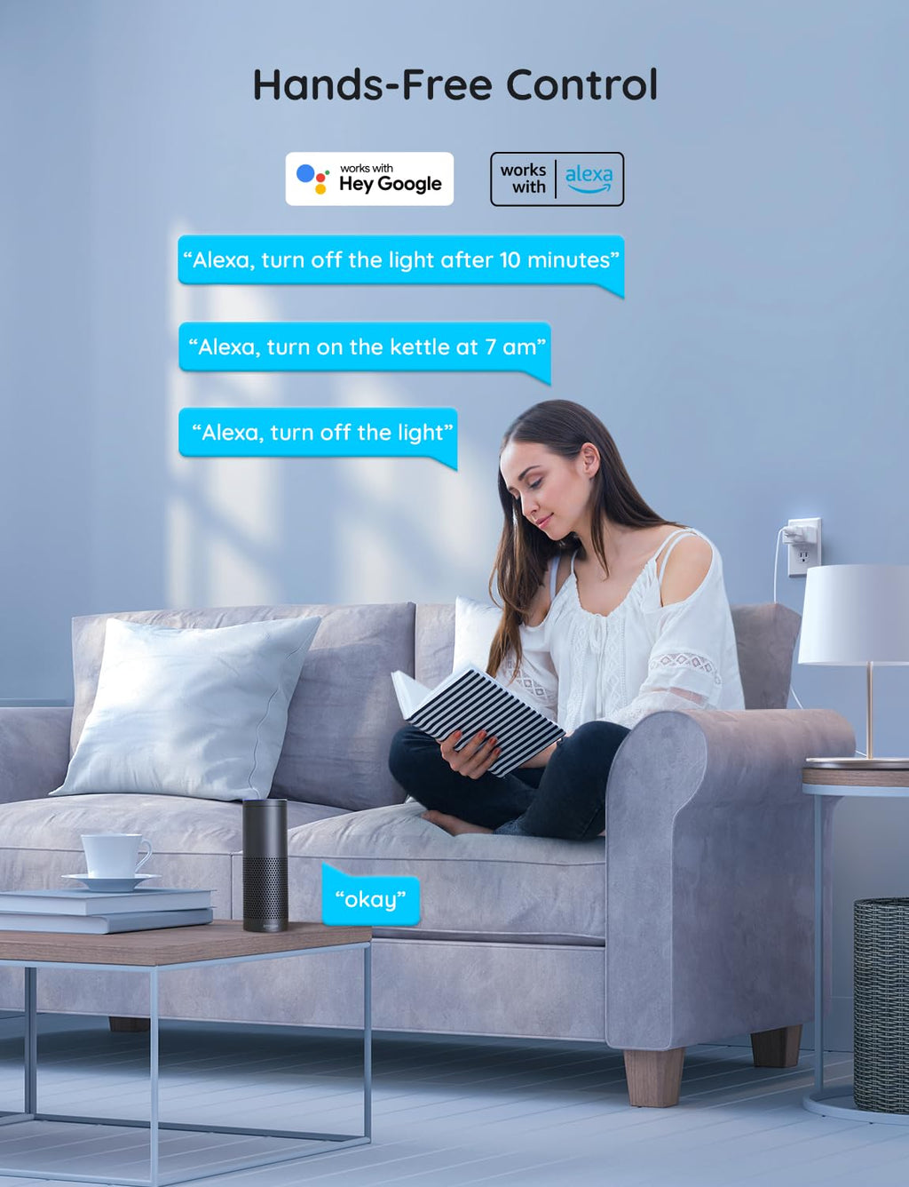 Govee Smart Plug 15A, WiFi Bluetooth Outlets 2 Pack Work with Alexa and Google Assistant, WiFi Plugs with Multiple Timers, Govee Home APP Group Control Remotely, No Hub Required, ETL&FCC Certified