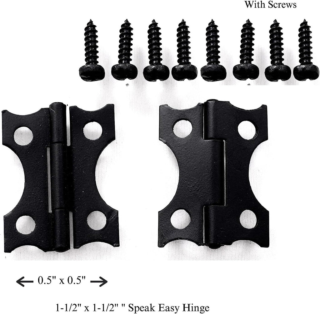 The Rustic Express Speak - Easy Gate Hasp Latch and Decorative Gate Hinges Kit with Screws for Door Hardware